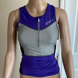 2XU Violet and Gray Athletic Tank